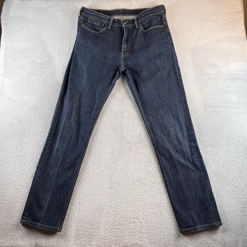 Levis 541 Jeans Mens 34x34 (Fits 34x32) Blue Dark Wash Straight Denim Casual